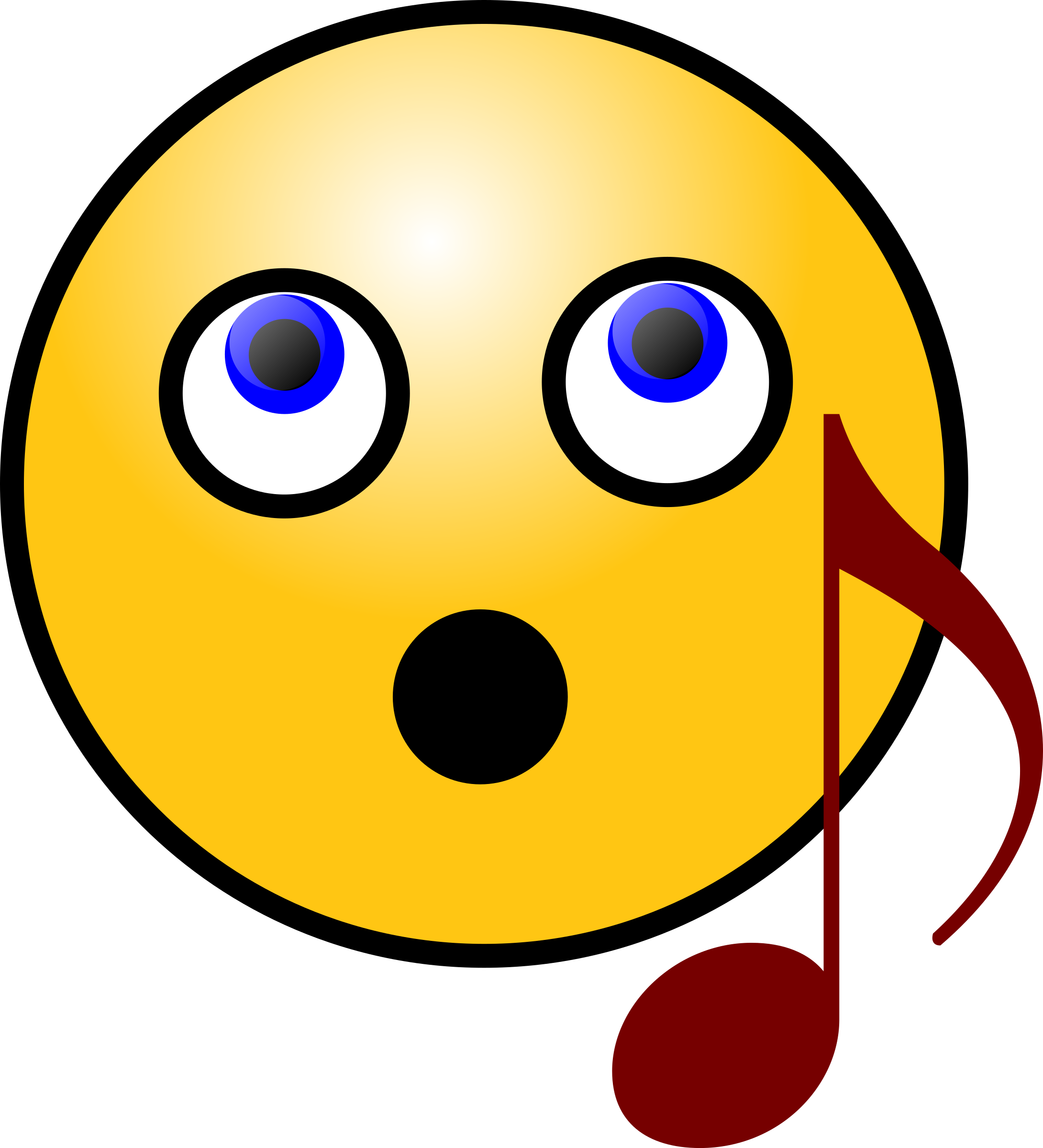 2180x2400 Singing Smiley Face Clip Art