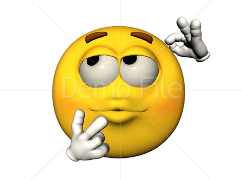480x358 Smiley Face Thinking Clipart