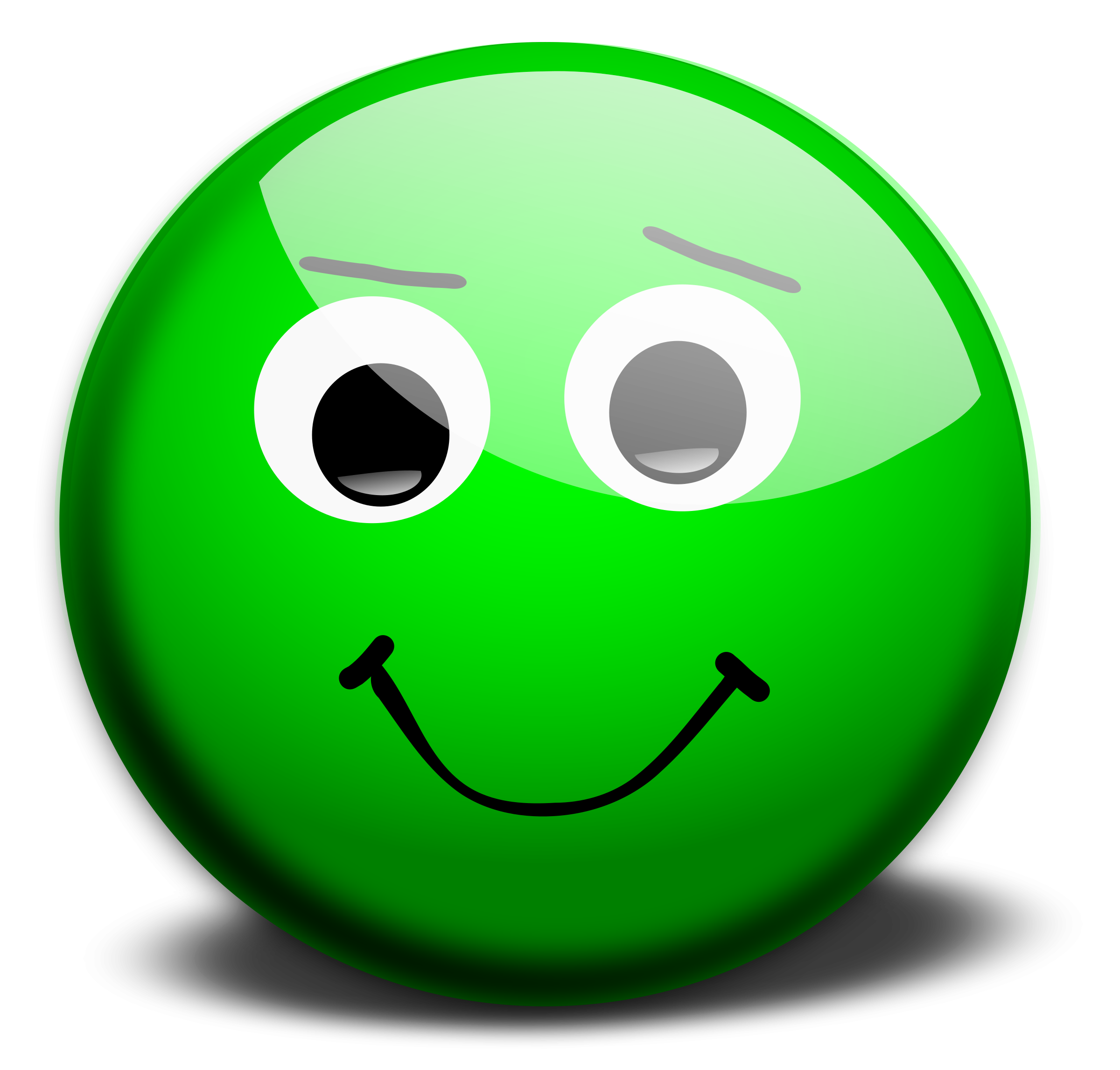 2400x2293 Green Smiley Face Clipart