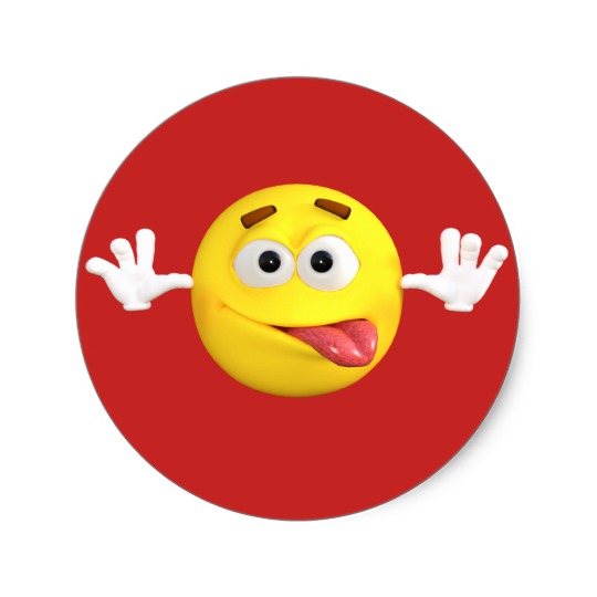 540x540 Smiley Face Emoji Sticking Out Tongue Teasing Classic Round
