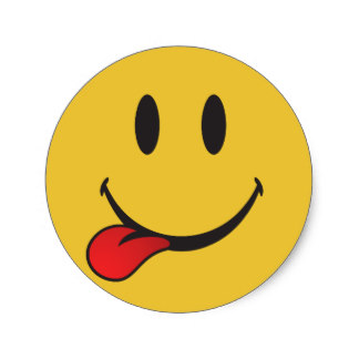 324x324 Sticking Out Tongue Stickers Zazzle