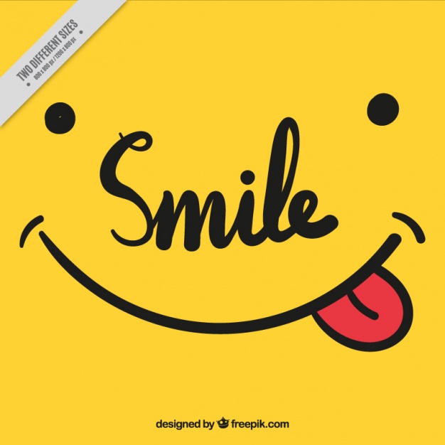 626x626 Yellow Background With Character Sticking Out His Tongue Vector