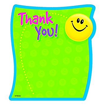 355x355 Thank You, Smiley Face, Fun Design Notepad For Teachers