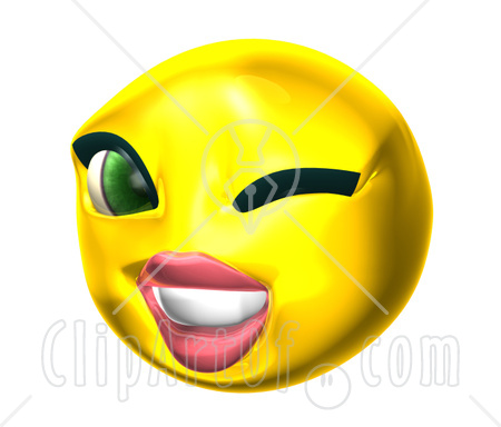 450x384 Winking Smiley Face Clipart