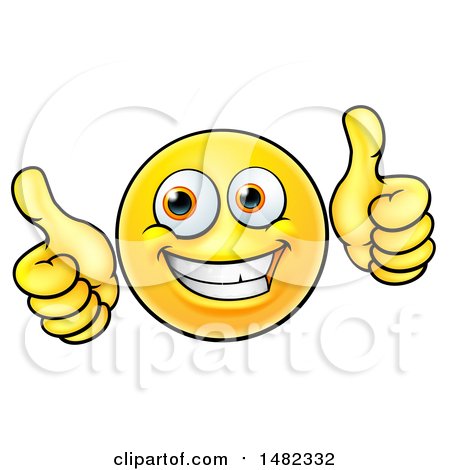450x470 Clipart Of A Cartoon Happy Yellow Emoji Smiley Face Emoticon