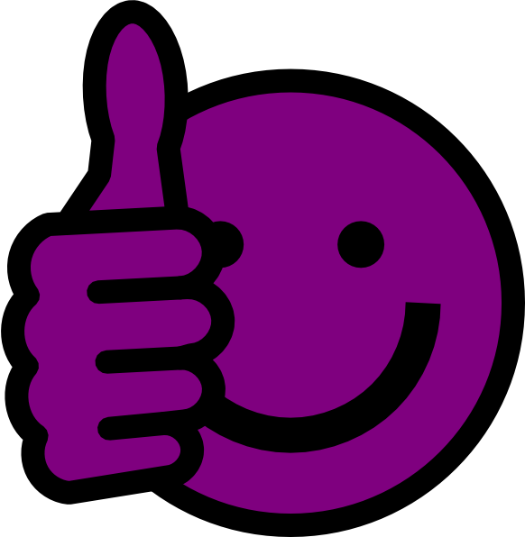 582x596 Purple Thumbs Up Clip Art