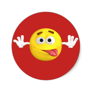 324x324 Smiley Face Sticking Tongue Out Stickers Zazzle
