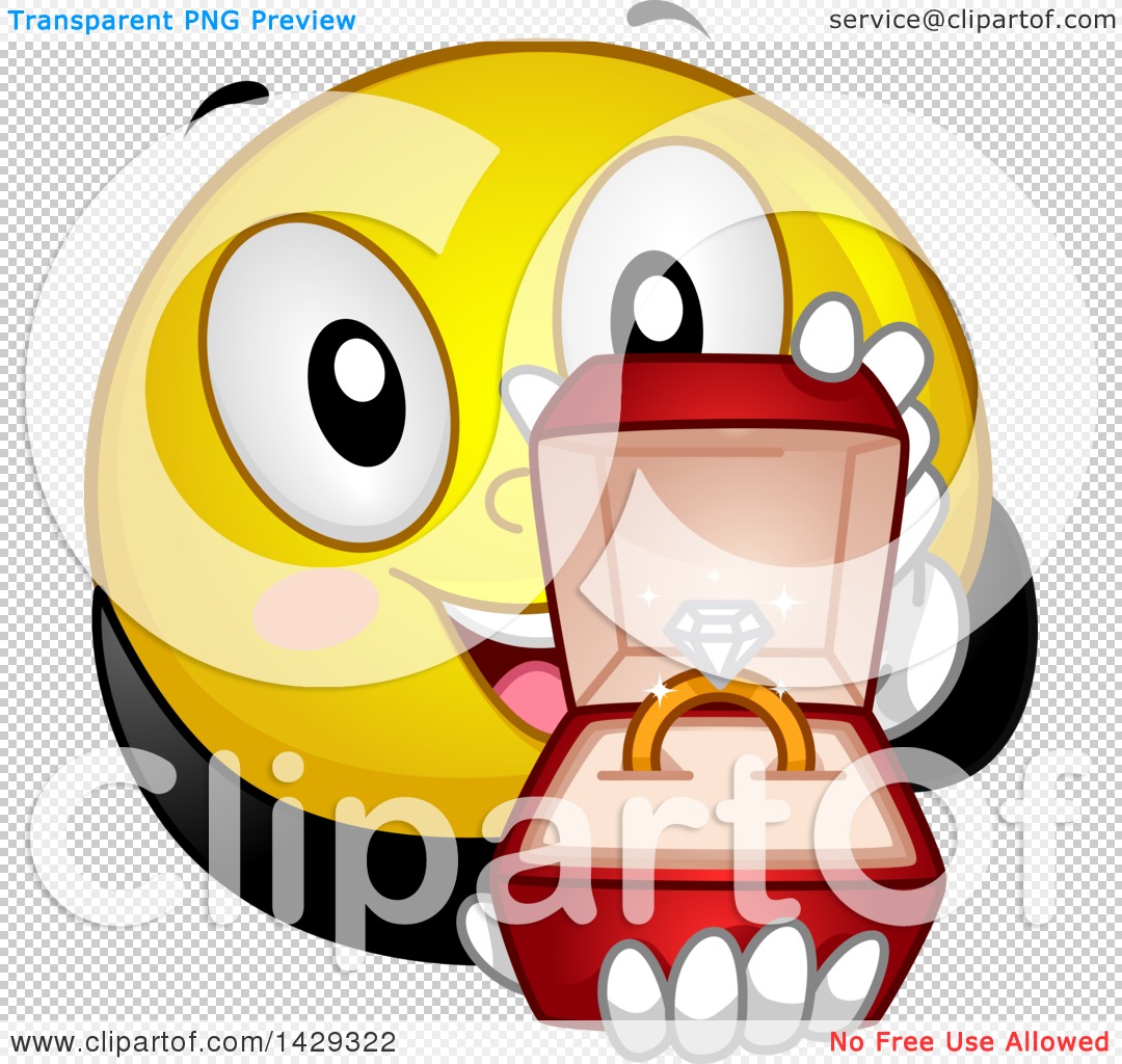 1080x1024 Clipart Of A Cartoon Yellow Emoji Smiley Face Proposing