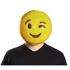 225x225 Wink Emoticon Yellow Winking Texting Emoji Adult Costume Mask Ebay