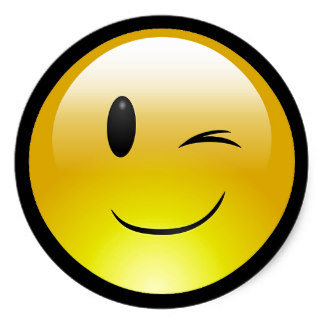 324x324 Winking Smiley Face Stickers Zazzle