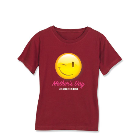 460x460 Personalized Winking Smiley Face Emoji T Shirt