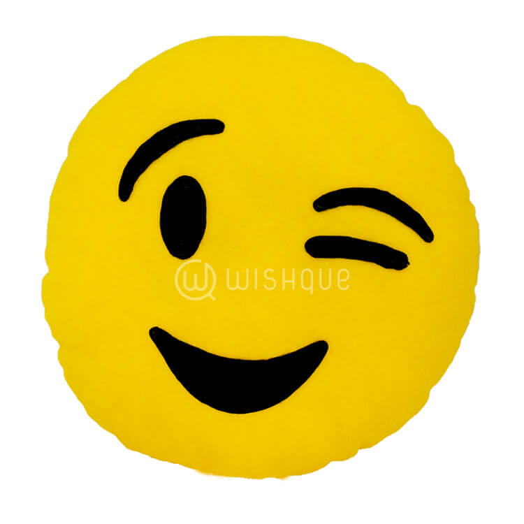 750x750 Winking Face Emoji Pillow
