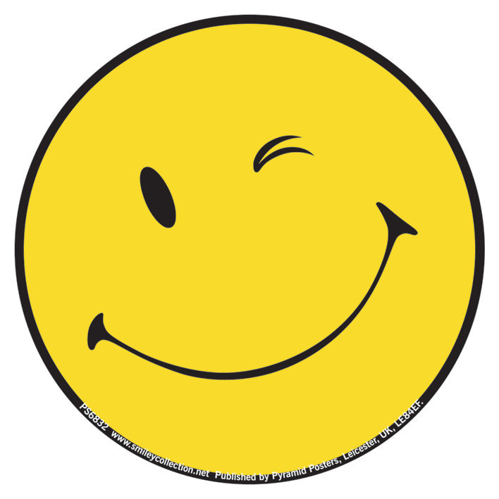 708x709 Winking Smiley Face Clipart