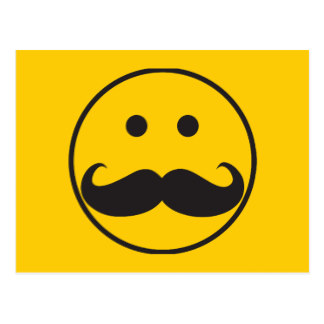 324x324 Mustache Smiley Postcards Zazzle
