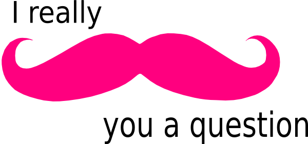 600x281 Pink Mustache Clipart