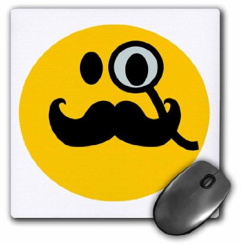 350x355 Buy 3drose Yellow Smiley Face With Big Black Mustache Funny