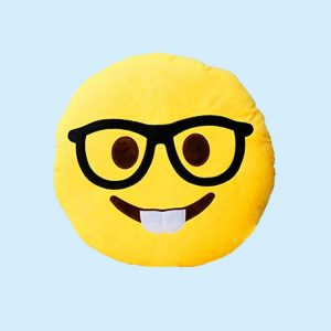 300x300 Yellow Round Emoticon Pillow