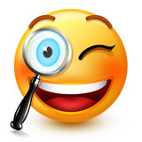 160x160 Cute Nerd Face Emoticon Or 3d Smiley Emoji Reading With A Pair