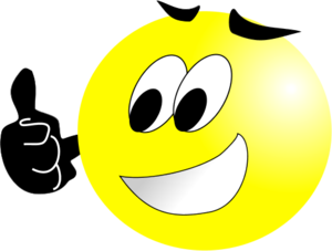 300x227 Smiley Face Wink Thumbs Up Free Clipart Images