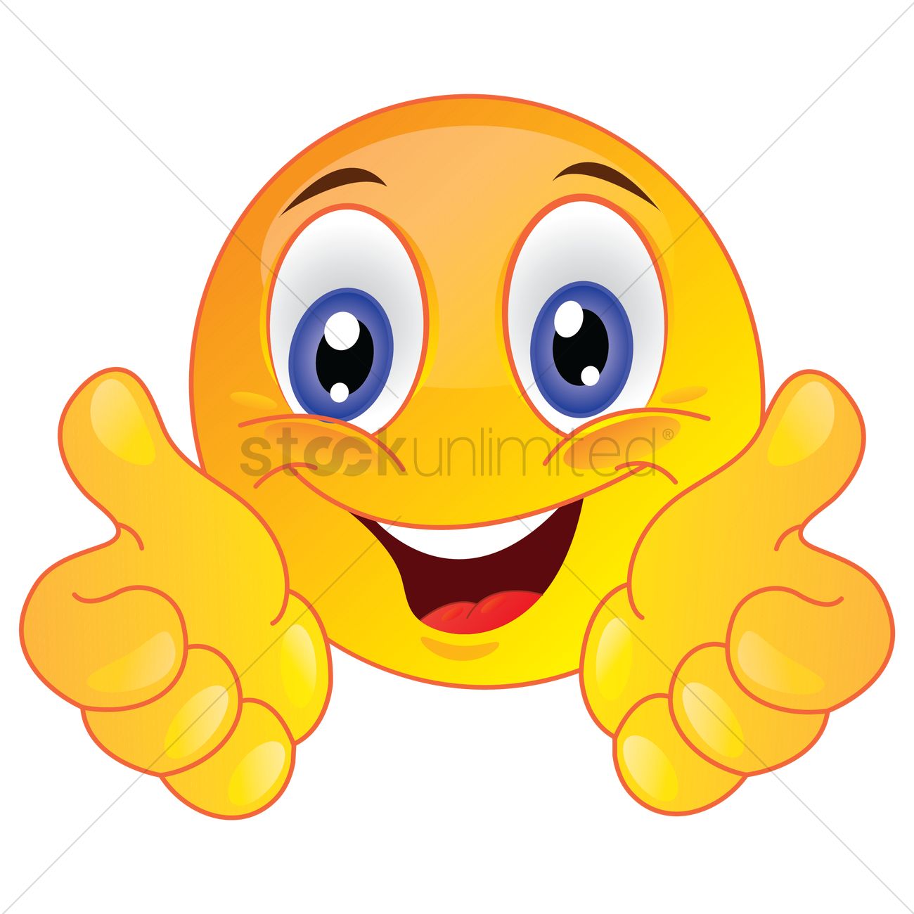 1300x1300 Smiley Face Showing Thumbs Up Vector Image