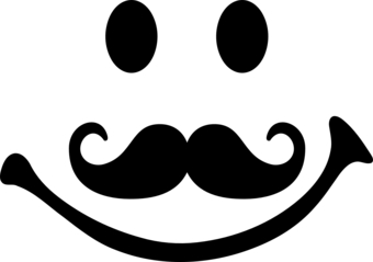 340x239 Smiley Face With Mustache Clipart Panda