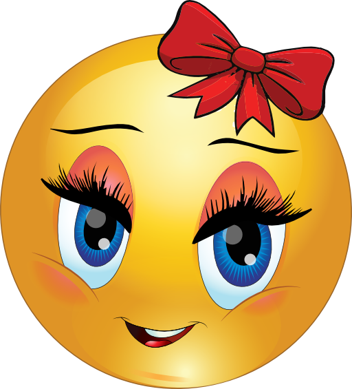 512x565 Free Girl Smiley Face Clipart Image