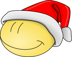 299x240 Xmas Smiley Face Clip Art