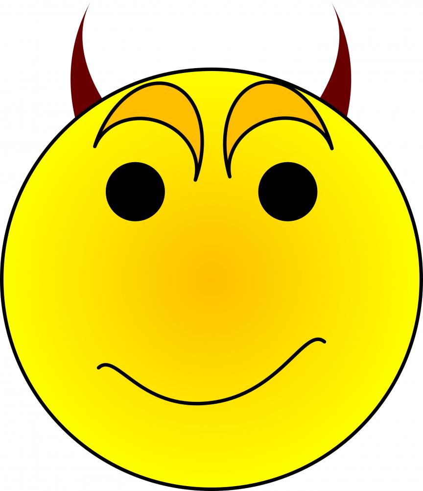 864x1002 Evil Smiley Face Clipart