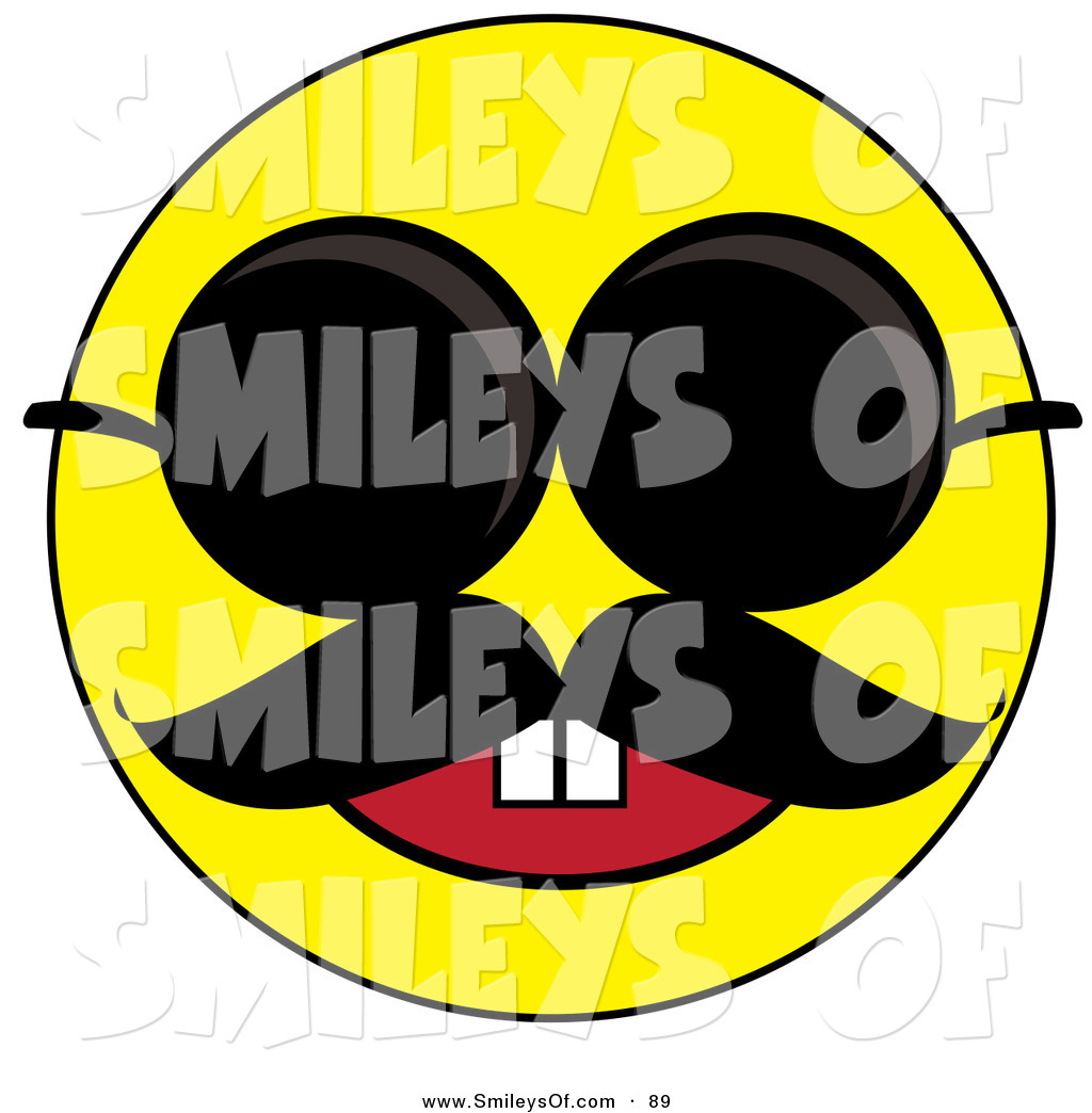 1024x1044 Vector Of A Happy Yellow Emoticon Face With A Mustache, Wearing