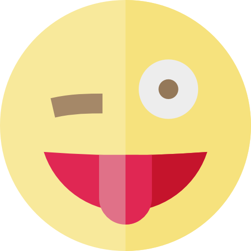 512x512 Wink, Interface, Faces, Emoji, Ideogram, Tongue, Feelings