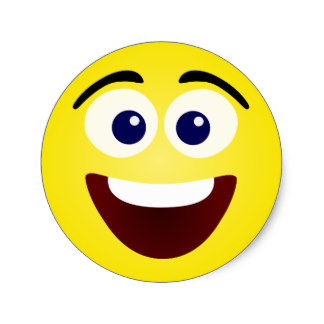 324x324 Happy Smiley Face Laughing Stickers Zazzle
