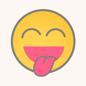 300x300 Laughing Cartoon Vector Face Royalty Free Stock Image