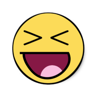 324x324 Laughing Smiley Stickers Zazzle
