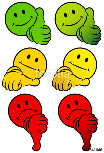 342x500 Smileys 1 Thumb Up, Middle Amp Down Stock Image And Royalty Free