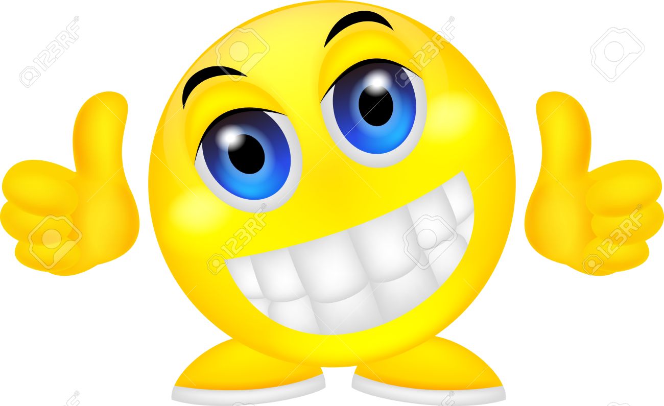 1300x795 Vector Illustration Of Smiley Emoticon With Thumb Up Royalty Free