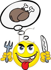 219x300 Art Image A Hungry Smiley Thinking About Turkey