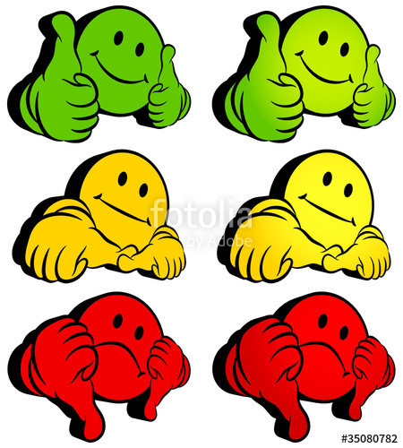 450x500 2 Thumbs Up, Middle Amp Down Smileys 3d Stock Image And Royalty
