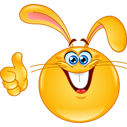 256x256 Bunny Thumbs Up Emoticons For Facebook, Email Amp Sms Id  464