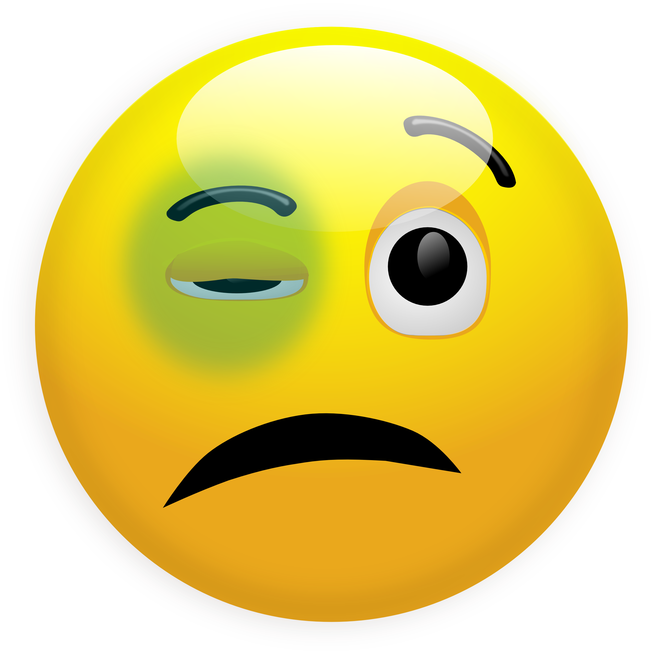 2558x2560 Free Smiley Face With Black Eye