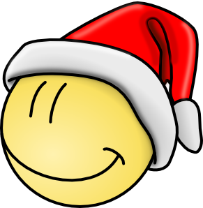 291x298 Smiley Santa Face Clip Art