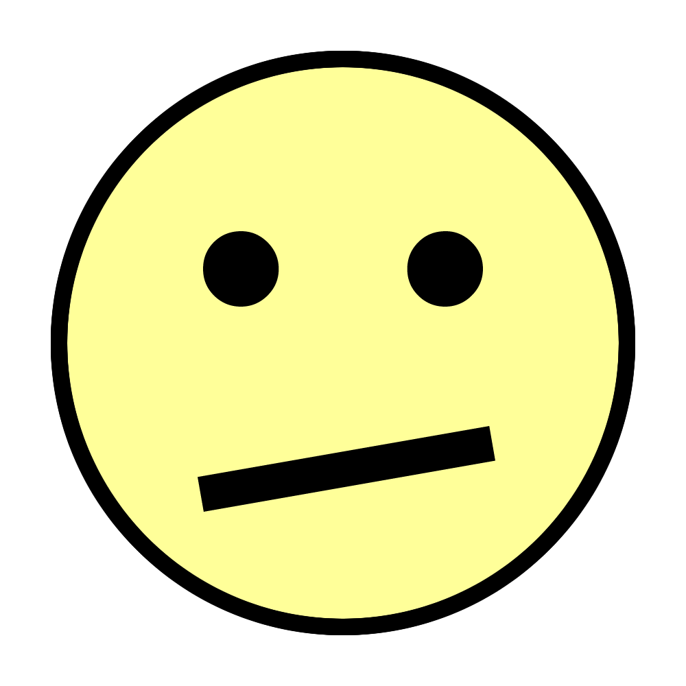 1000x1000 Straight Face Smiley Faces Clipart