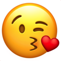 256x256 Face Blowing A Kiss Emoji U 1f618