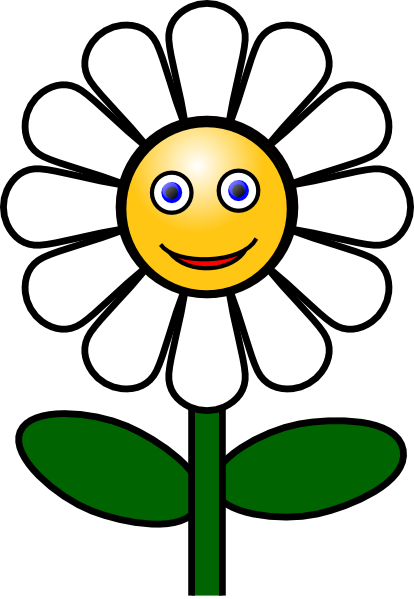 414x599 Smiling Daisy Clip Art