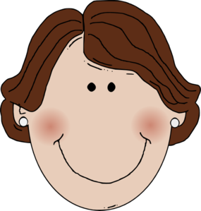 285x299 Smiling Lady Clip Art