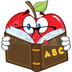 300x300 Royalty Free 6523 Royalty Free Clip Art Smiling Apple Teacher
