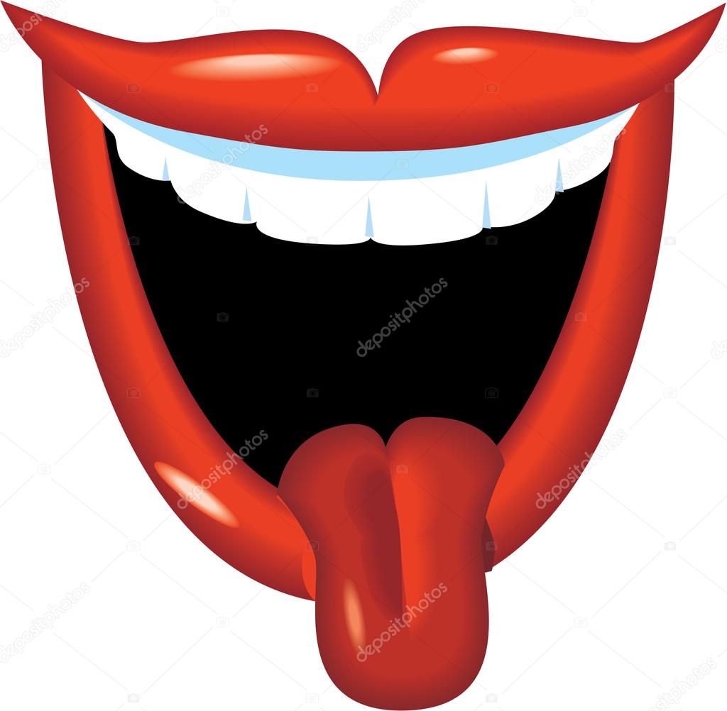1024x1002 Smiling Mouth And Tongue Stock Vector Kk Inc