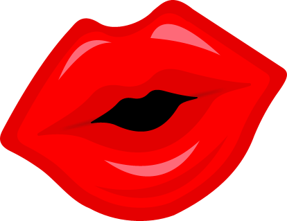 414x319 Smiling Kiss Lips Clipart