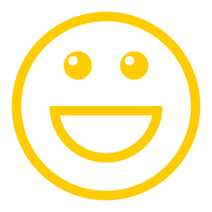 300x300 Smile Glyph Icon Royalty Free Stock Image