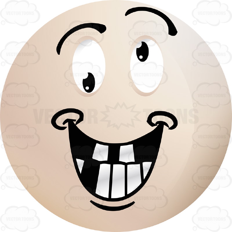 800x800 Smiling Crazy Faced Light Colored Smiley Face Emoticon With Eyes