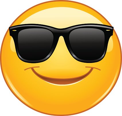 425x407 Smiling Emoticon With Sunglasses Premium Clipart